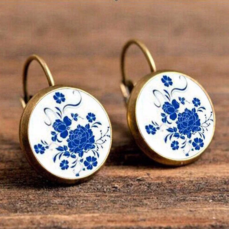 Gaxybb 1 pair Round Blue And White Porcelain Pictures Glass Yoga henna art pictures Earring Setting for Jewelry
Gaxybb 1 pair Round Blue And White Porcelain Pictures Glass Yoga henna art pictures Earring Setting for Jewelry