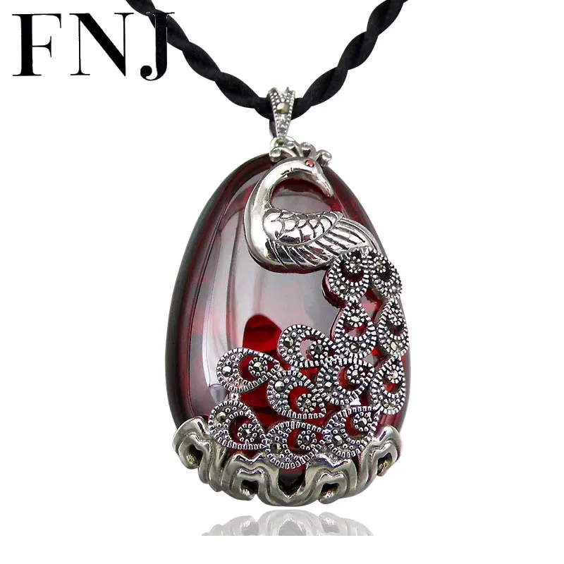 FNJ 925 Silver Peacock Pendant Red Zircon Yellow Chalcedony Stone S925 Original Thai Silver Pendants for Women Jewelry Making
FNJ 925 Silver Peacock Pendant Red Zircon Yellow Chalcedony Stone S925 Original Thai Silver Pendants for Women Jewelry Making