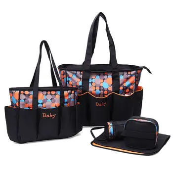 Multifuction Dot Pattern Mommy Tote Travel Bags Set 5pcs Diaper Handbag with Changing Pad Bottle Bag
Multifuction Dot Pattern Mommy Tote Travel Bags Set 5pcs Diaper Handbag with Changing Pad Bottle Bag
