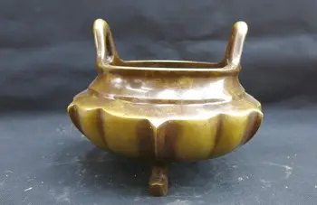 free shipping 8" China brass carved Buddhism three foot incense burner Sculpture statue
free shipping 8" China brass carved Buddhism three foot incense burner Sculpture statue