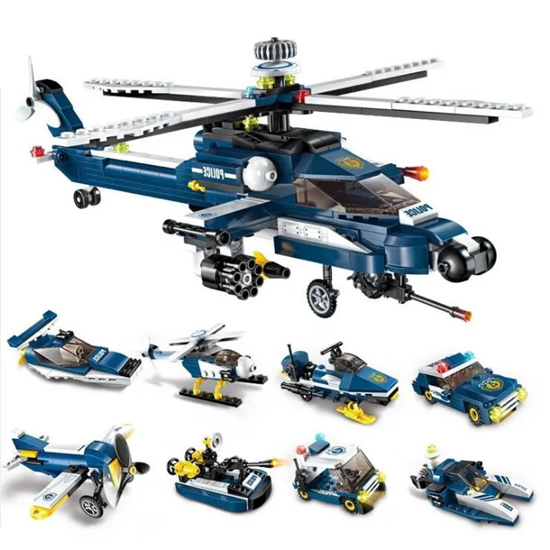 8 In 1 381pcs Deformation Robot Aircraft Storm Armed Helicopters Legoings DIY Building Blocks Bricks Kit Toys Kids Gifts
8 In 1 381pcs Deformation Robot Aircraft Storm Armed Helicopters Legoings DIY Building Blocks Bricks Kit Toys Kids Gifts