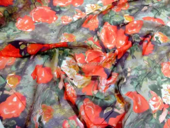 New fashion wide 8mm beautiful orange Rose red flowers print mulberry silk chiffon fabric for dress shirt clothes scarf tissu
New fashion wide 8mm beautiful orange Rose red flowers print mulberry silk chiffon fabric for dress shirt clothes scarf tissu