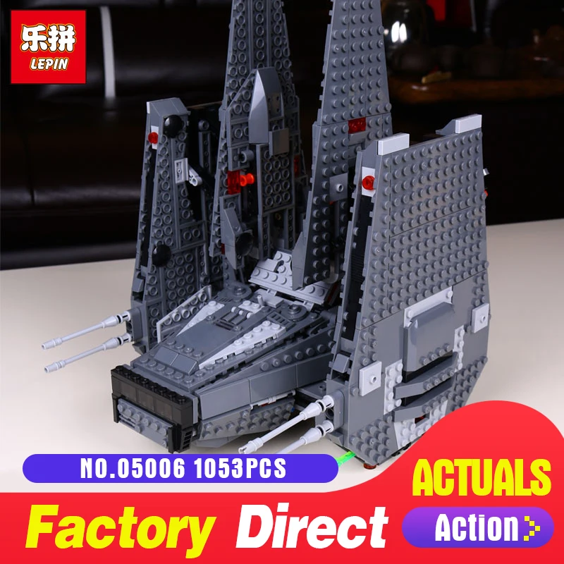 Star 1053Pcs Lepin 05006 Hot Sale Kylo Ren Command Shuttle LegoINGlys 75104 Blocks Kid's Toys compatible Toys for Holiday Wars
Star 1053Pcs Lepin 05006 Hot Sale Kylo Ren Command Shuttle LegoINGlys 75104 Blocks Kid's Toys compatible Toys for Holiday Wars