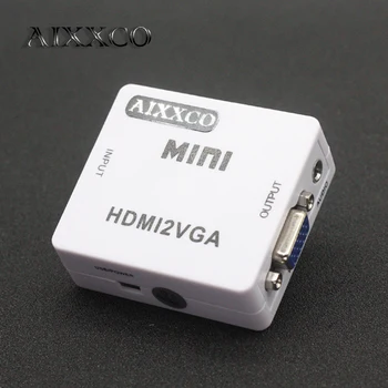 AIXXCO New Mini HDMI to VGA Converter With Audio HDMI2VGA 1080P Adapter Connector For PC Laptop to HDTV Projector
AIXXCO New Mini HDMI to VGA Converter With Audio HDMI2VGA 1080P Adapter Connector For PC Laptop to HDTV Projector