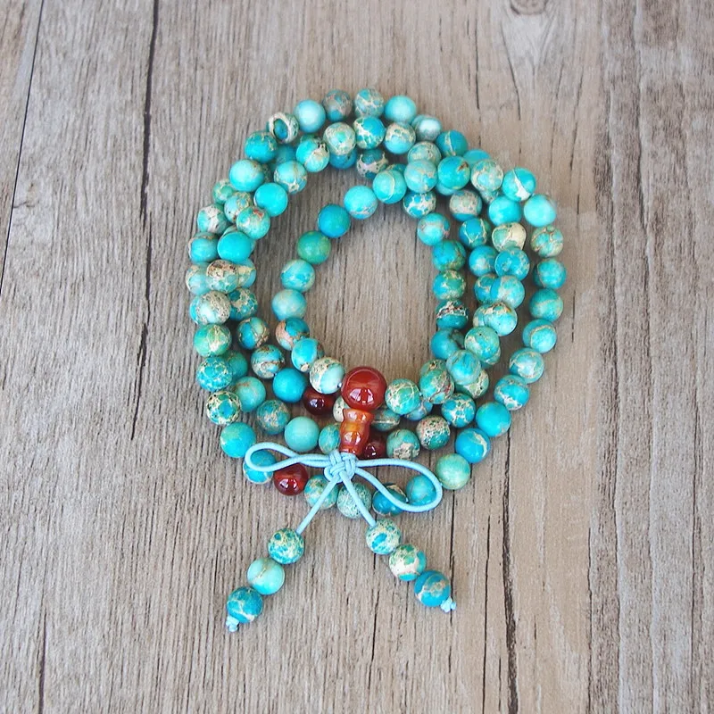 6MM 108 Stone Beads Handmade Tibetan Buddhism Chakra Bracelet Yoga Healing Mala Charm Strand Bracelet Lucky Bracelets
6MM 108 Stone Beads Handmade Tibetan Buddhism Chakra Bracelet Yoga Healing Mala Charm Strand Bracelet Lucky Bracelets