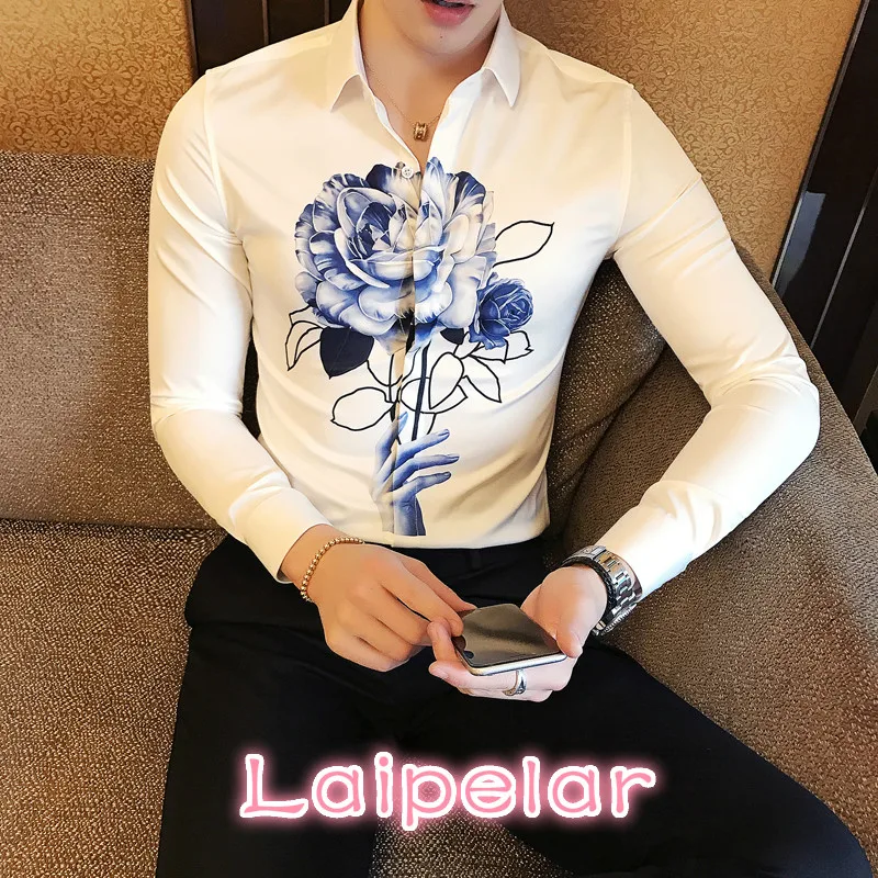 High Quality Men Shirt Korean Slim Fit Digital Print Casual Men's Social Shirts Long Sleeve Night Club Party Shirt Men
High Quality Men Shirt Korean Slim Fit Digital Print Casual Men's Social Shirts Long Sleeve Night Club Party Shirt Men