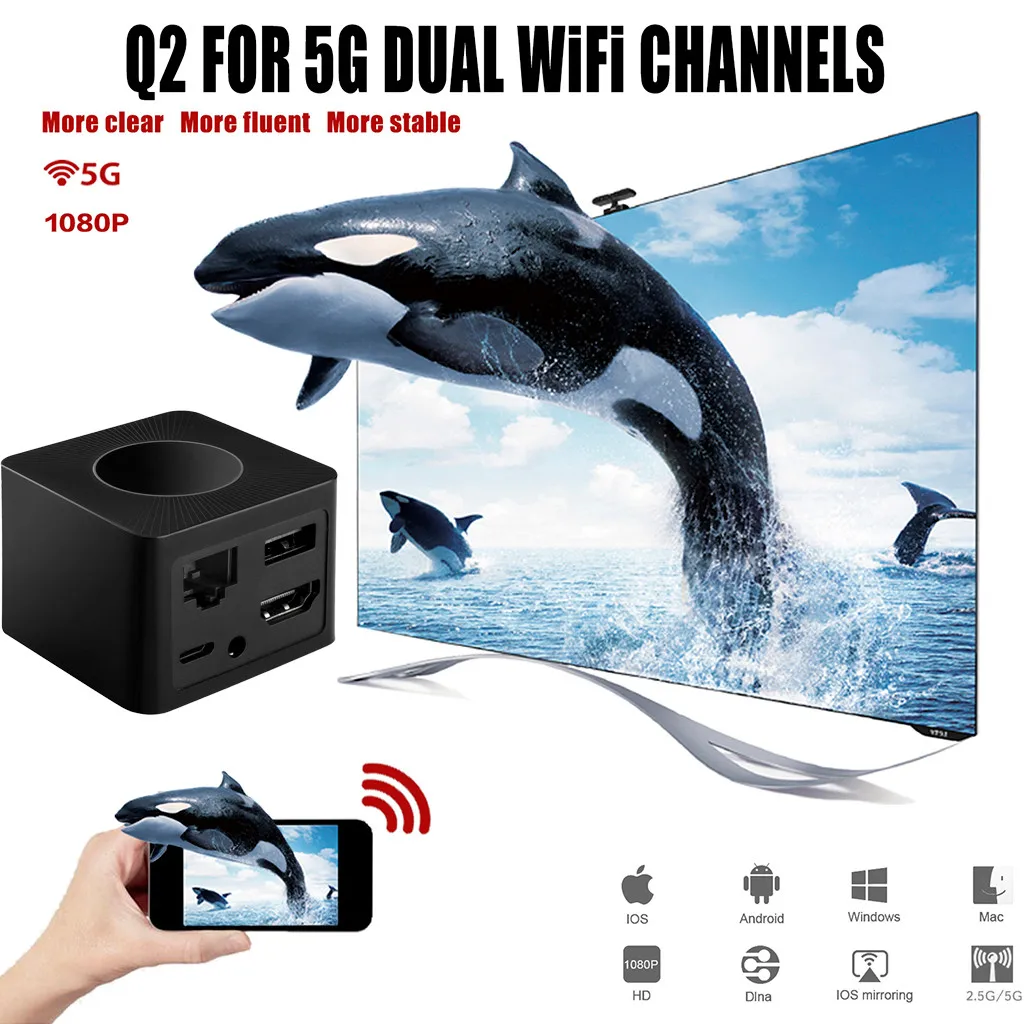 1080P WiFi Wireless Mini Display Receiver Dongle HDMI Adapter TV Miracast DLNA Airplay for Smartphone Monitor,Projector
1080P WiFi Wireless Mini Display Receiver Dongle HDMI Adapter TV Miracast DLNA Airplay for Smartphone Monitor,Projector
