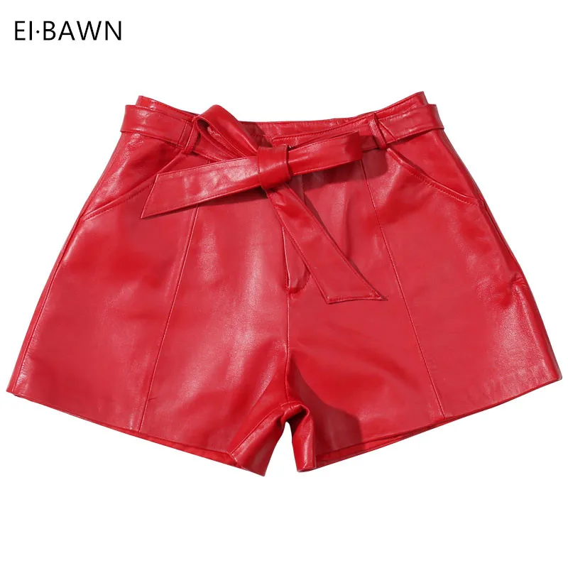 2018 Winter Anti Season Big Sale High Waist Black Red Bow Wide Leg Slim Genuine Leather Women Shorts Sexy Korean Style women
2018 Winter Anti Season Big Sale High Waist Black Red Bow Wide Leg Slim Genuine Leather Women Shorts Sexy Korean Style women