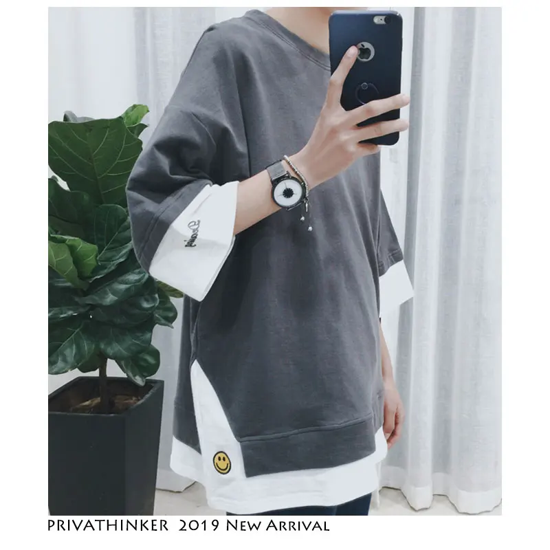 Privathinker Men Harajuku Tshirt Streetwear 2019 Mens Hip Hop T-shirt Casual Korean Male Smile Print Summer Tshirt Oversize
Privathinker Men Harajuku Tshirt Streetwear 2019 Mens Hip Hop T-shirt Casual Korean Male Smile Print Summer Tshirt Oversize