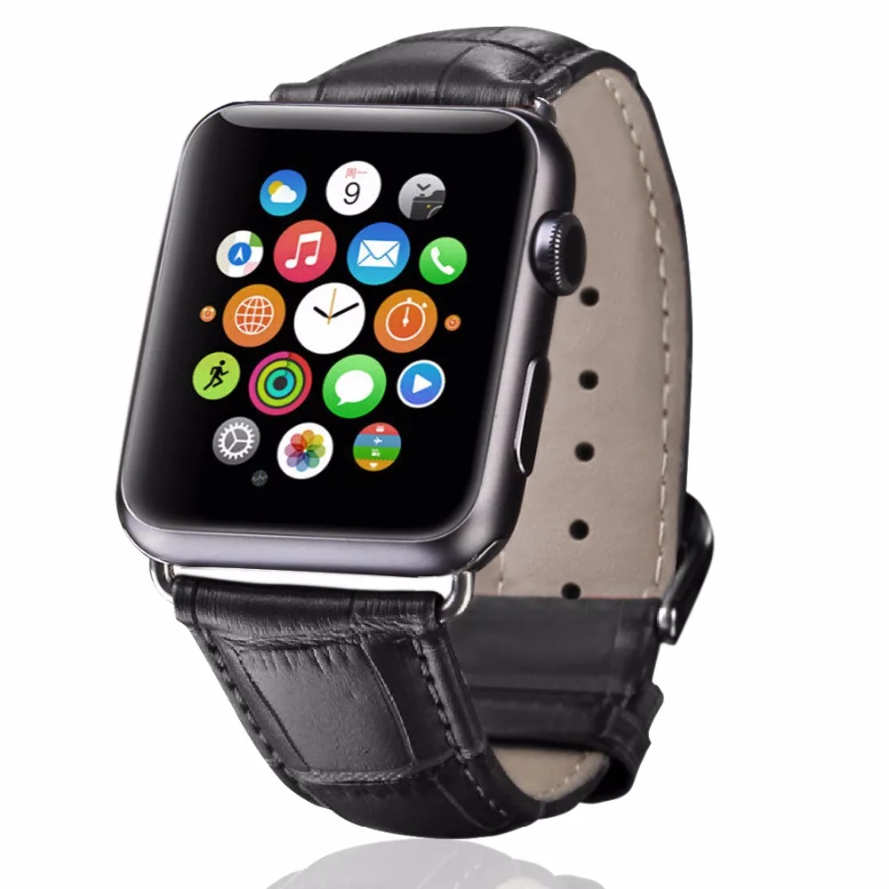 100% Genuine Leather watch band with Connector Adapter strap For 42MM/38MM Apple Watch Band for iWatch Sports Buckle Bracelet
100% Genuine Leather watch band with Connector Adapter strap For 42MM/38MM Apple Watch Band for iWatch Sports Buckle Bracelet