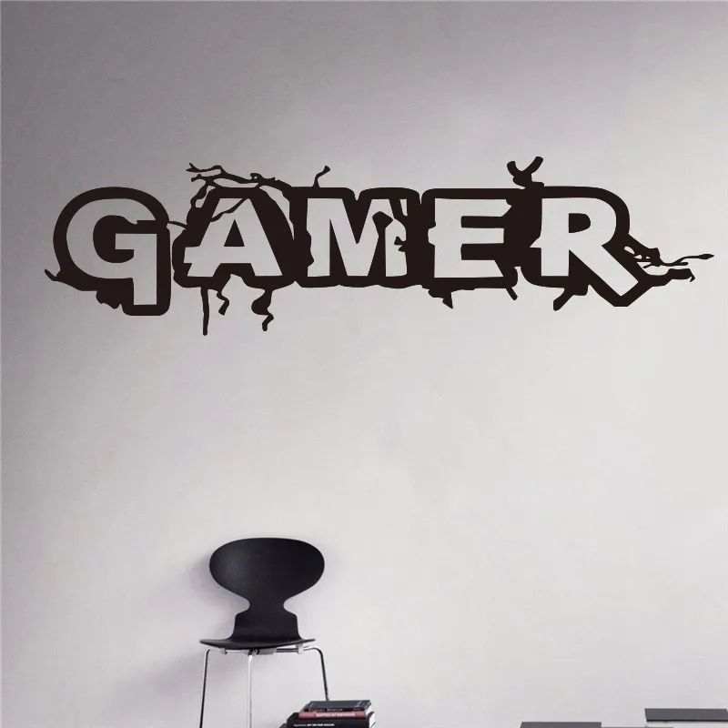Фреска смешной геймер Word настенный игровой стикер большая домашняя отделка