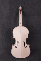 1pcs 4/4 violin unfinished Flame maple Russian spruce top White Violin Body#2035