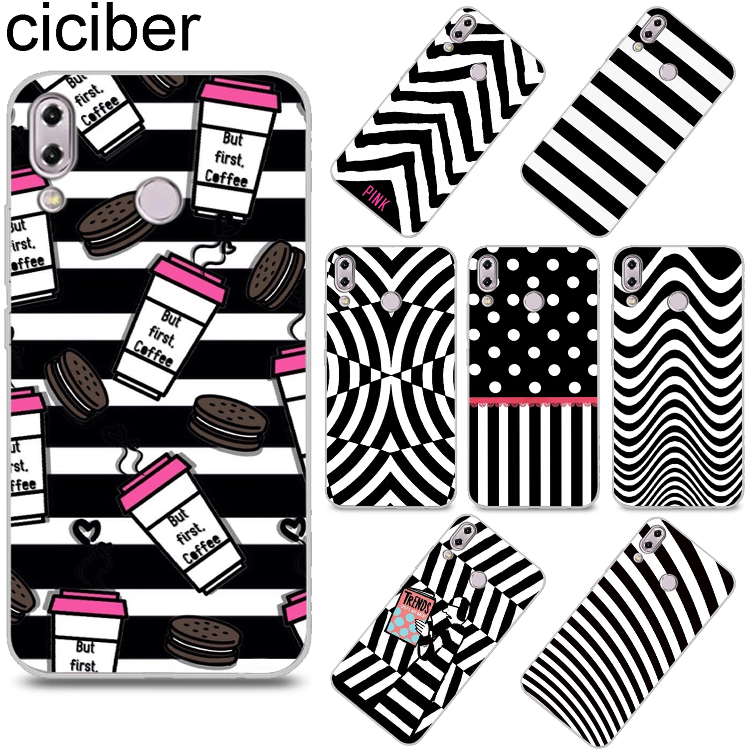 ciciber Black White Striped Cover for ASUS Zenfone 5 5Z ZE620KL ZS620KL Soft TPU Phone Case for Zenfone 5 Lite 5Q ZC600KL Fundas
ciciber Black White Striped Cover for ASUS Zenfone 5 5Z ZE620KL ZS620KL Soft TPU Phone Case for Zenfone 5 Lite 5Q ZC600KL Fundas