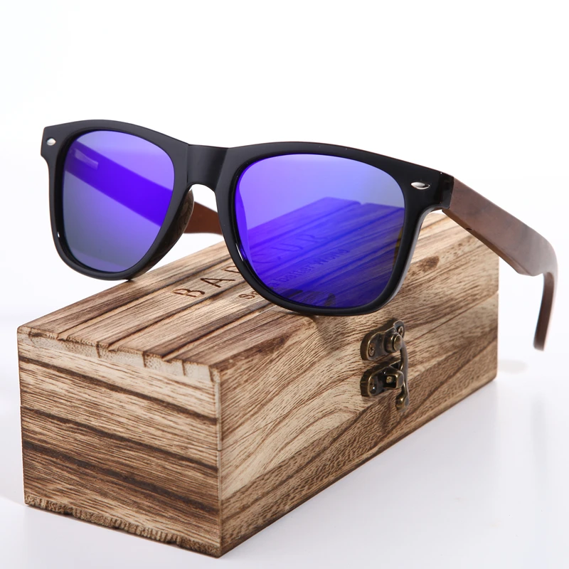 BARCUR Black Walnut Sunglasses Wood Polarized Sunglasses BC8700