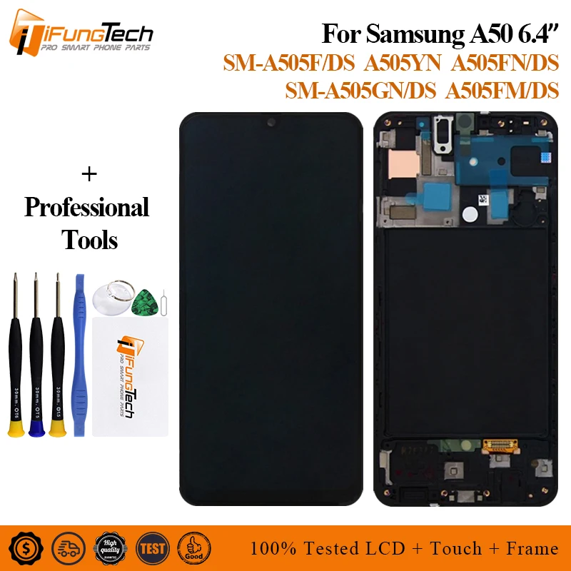 For Samsung galaxy A50 A505F/DS A505F A505FD A505A LCD Display Touch Screen Digitizer Assembly For Samsung A505 lcd
For Samsung galaxy A50 A505F/DS A505F A505FD A505A LCD Display Touch Screen Digitizer Assembly For Samsung A505 lcd