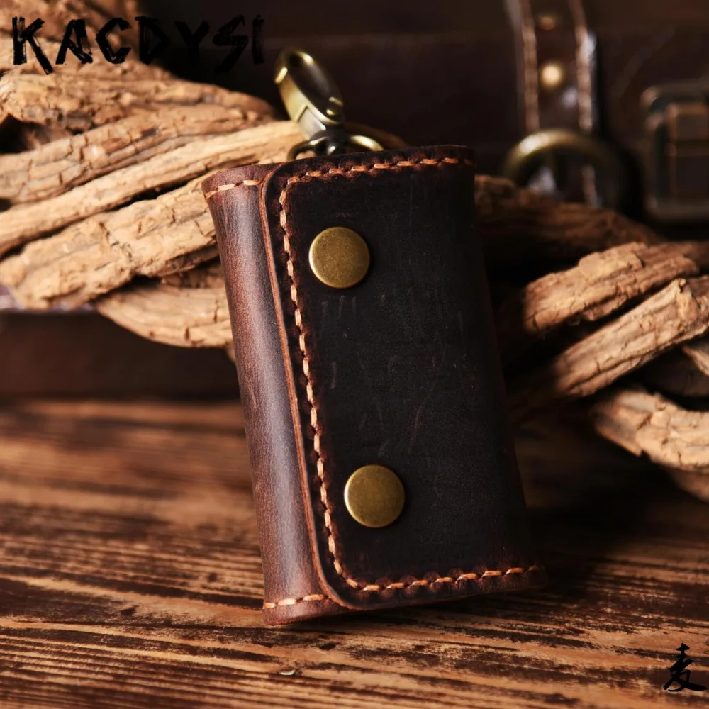 Crazy Horse Cowhide Vintage Men Key Wallets Handmade Genuine Leather Key Safe Hanger Key Chains Key Organizer Coin Bag Purse Hot
Crazy Horse Cowhide Vintage Men Key Wallets Handmade Genuine Leather Key Safe Hanger Key Chains Key Organizer Coin Bag Purse Hot