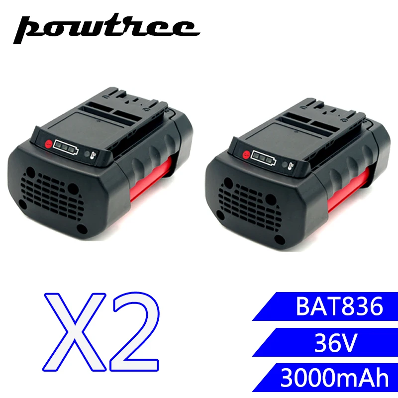 

2PACKS 3000mAh 36V BAT836 Li-ion Rechargeable Battery for Bosch 2 607 336 108 2 607 336 108 BAT810 BAT836 BAT840 D-70771