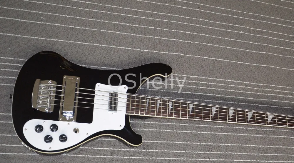 top quality QShelly custom black RK 5 strings shark inlays white binding rick 4003 electric bass guitar musical intrument shop
top quality QShelly custom black RK 5 strings shark inlays white binding rick 4003 electric bass guitar musical intrument shop