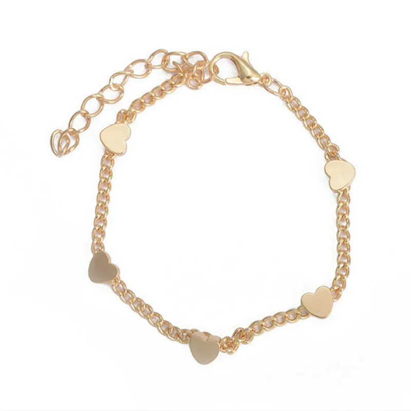New Hot Heart Stars Strand Bracelets For Women Girls Gold Color Metal Bracelets Statement Jewelry Wholesale
New Hot Heart Stars Strand Bracelets For Women Girls Gold Color Metal Bracelets Statement Jewelry Wholesale