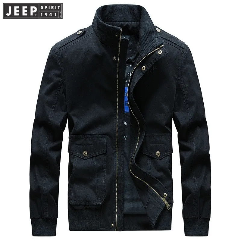 JEEP SPIRIT 2018 Autumn Spring Cargo Jackets Coat Military Stand Collar Cotton Clothes Long Sleeve Solid Color Fashion Jacket
JEEP SPIRIT 2018 Autumn Spring Cargo Jackets Coat Military Stand Collar Cotton Clothes Long Sleeve Solid Color Fashion Jacket