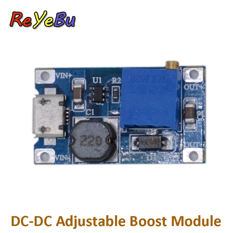8pcs/lot DC-DC Adjustable Boost Module 2A Boost Plate 2A Step Up Module with MICRO USB 2V-24V to 5V 9V 12V 28V MT3608 LM2577
8pcs/lot DC-DC Adjustable Boost Module 2A Boost Plate 2A Step Up Module with MICRO USB 2V-24V to 5V 9V 12V 28V MT3608 LM2577