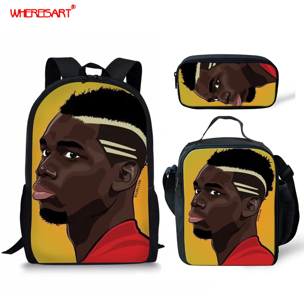 Фото WHEREISART детские школьные сумки для мальчиков афро высокого качества Детский