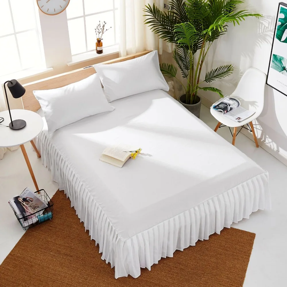 White Pleats Bed Skirts Solid Bedding Sheets Mattress Cover Decor Protector ST58 Bedspread Home Dorm Bedding Covers
White Pleats Bed Skirts Solid Bedding Sheets Mattress Cover Decor Protector ST58 Bedspread Home Dorm Bedding Covers