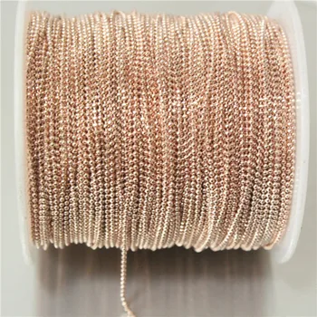 1Roll Rose Gold Thin Ball Chain On Brass, 100Yards Bracelet Necklace Chain,Size 1mm Top Quality Free Shipping Y17
1Roll Rose Gold Thin Ball Chain On Brass, 100Yards Bracelet Necklace Chain,Size 1mm Top Quality Free Shipping Y17