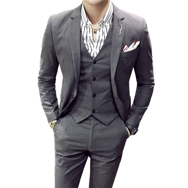 Men Blazers And Pants / High Grade Brand Fashion Pure Color Mens Slim Formal Business Suit Groom's Best Men Wedding Dress Suits
Men Blazers And Pants / High Grade Brand Fashion Pure Color Mens Slim Formal Business Suit Groom's Best Men Wedding Dress Suits