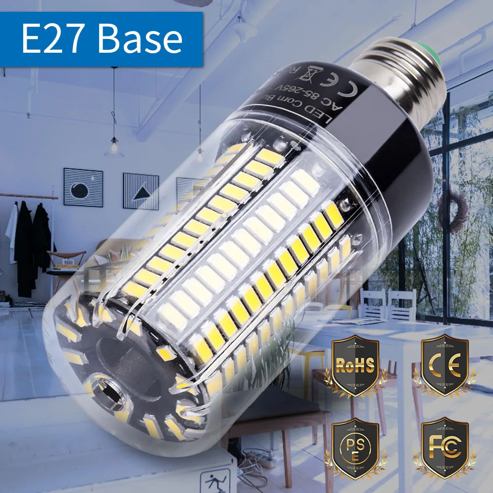 E14 Corn Lamp Led Bulb E27 Lampada Led Candle Light 220V Ampul 28 40 72 108 132 156 189leds Chandelier No Filcker Lights SMD5736
E14 Corn Lamp Led Bulb E27 Lampada Led Candle Light 220V Ampul 28 40 72 108 132 156 189leds Chandelier No Filcker Lights SMD5736