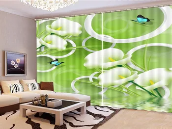Green Dreamy Delicate Calla Lily Blue Butterfly 3D Floral Curtain Wholesale Customize Your Satisfaction Beautiful Curtain
Green Dreamy Delicate Calla Lily Blue Butterfly 3D Floral Curtain Wholesale Customize Your Satisfaction Beautiful Curtain