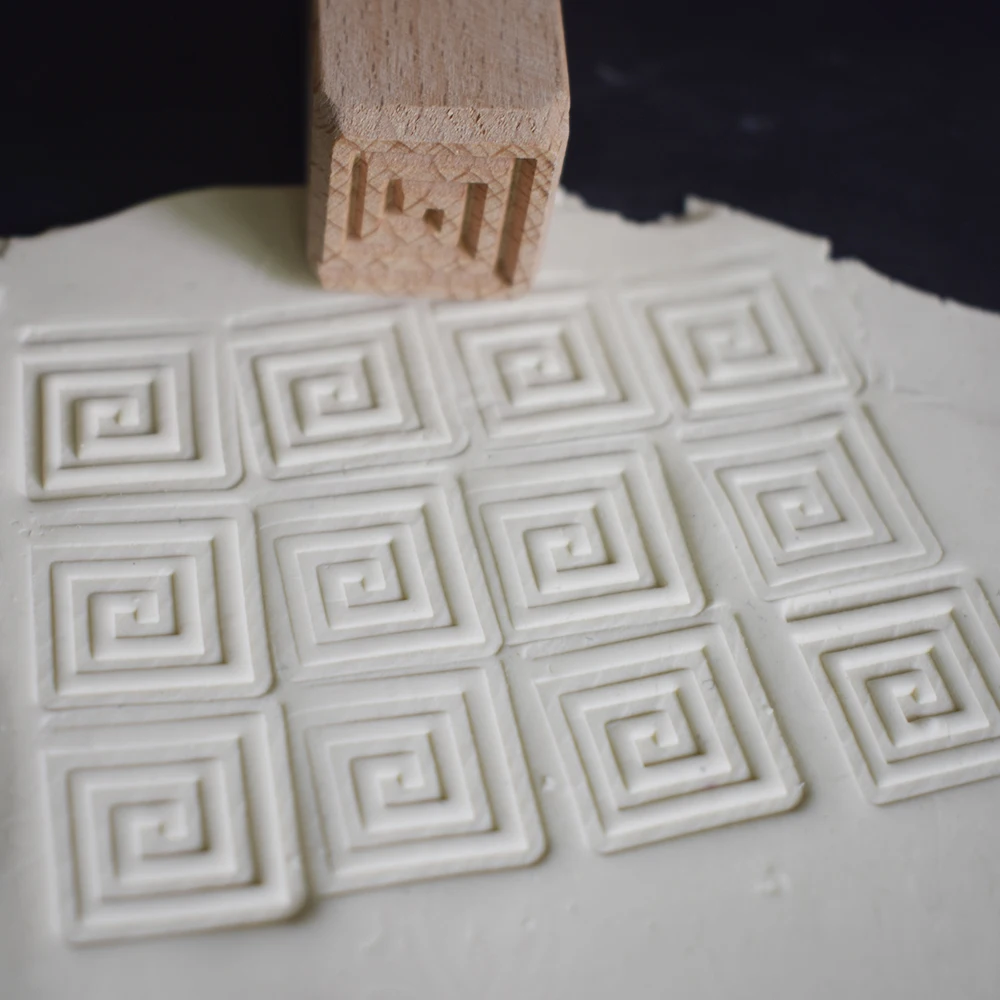 Hand Carved Wooden Stamps for Printing DIY Clay Pottery Printing Blocks Square Swirl Texture Chinese Style Clay Tools
Hand Carved Wooden Stamps for Printing DIY Clay Pottery Printing Blocks Square Swirl Texture Chinese Style Clay Tools