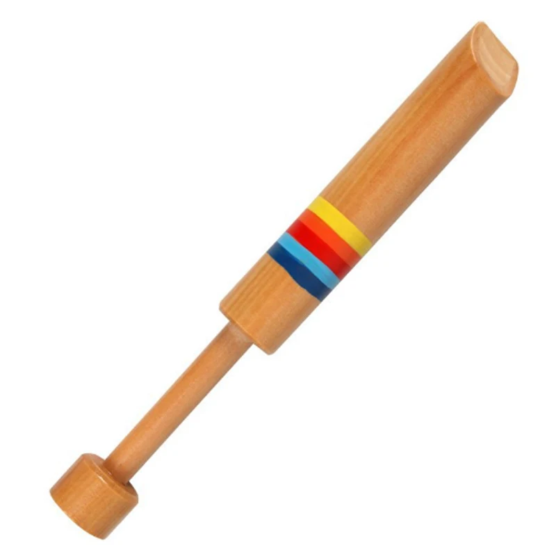 Фото Маленькие свистки для рисования раздвижные игрушки пикколо детские деревянные