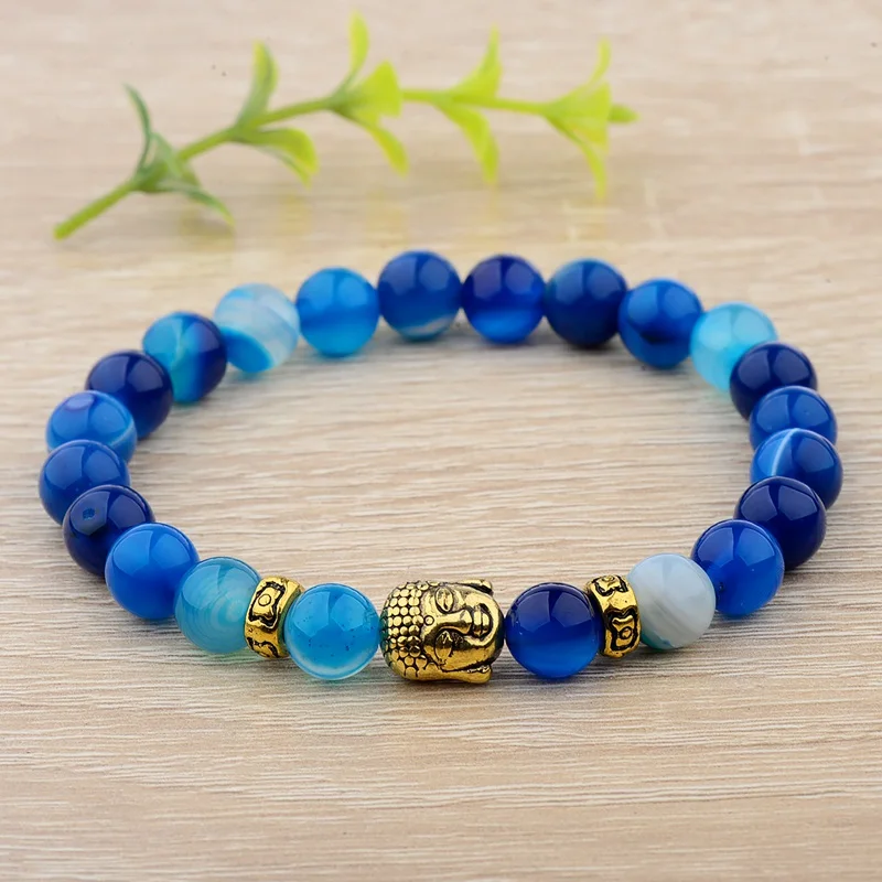 Amader Ethnic Natural Blue Stone Elastic Beaded Bracelet For Women Pulseira Masculina Men Buddha Prayer Jewelry Bijoux AB187
Amader Ethnic Natural Blue Stone Elastic Beaded Bracelet For Women Pulseira Masculina Men Buddha Prayer Jewelry Bijoux AB187