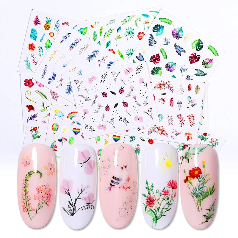 Nail Art Water Decals Flower Leaf Tree Colorful Transfer Stickers Decals Summer Theme Nail Decorations 1 Sheet 16 Patterns
Nail Art Water Decals Flower Leaf Tree Colorful Transfer Stickers Decals Summer Theme Nail Decorations 1 Sheet 16 Patterns