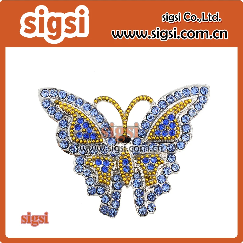 50mm 100pcs blue and yellow rhinestone butterfly brooch for partty clothing supplier
50mm 100pcs blue and yellow rhinestone butterfly brooch for partty clothing supplier