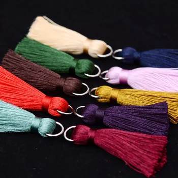 

XINYAO 5pcs/lot 50mm Cotton Polyester Silk Tassel Earrings Charms Chinese Knot Cotton Tassels For Jewelry Diy Making Borlas Piel
