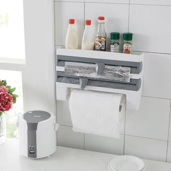 Wall Roll Aluminum Foil Dispenser Paper Film Kitchen Paper Spice Shelf Holder Kitchen Cling Film Sauce Bottle Storage Rack
Wall Roll Aluminum Foil Dispenser Paper Film Kitchen Paper Spice Shelf Holder Kitchen Cling Film Sauce Bottle Storage Rack