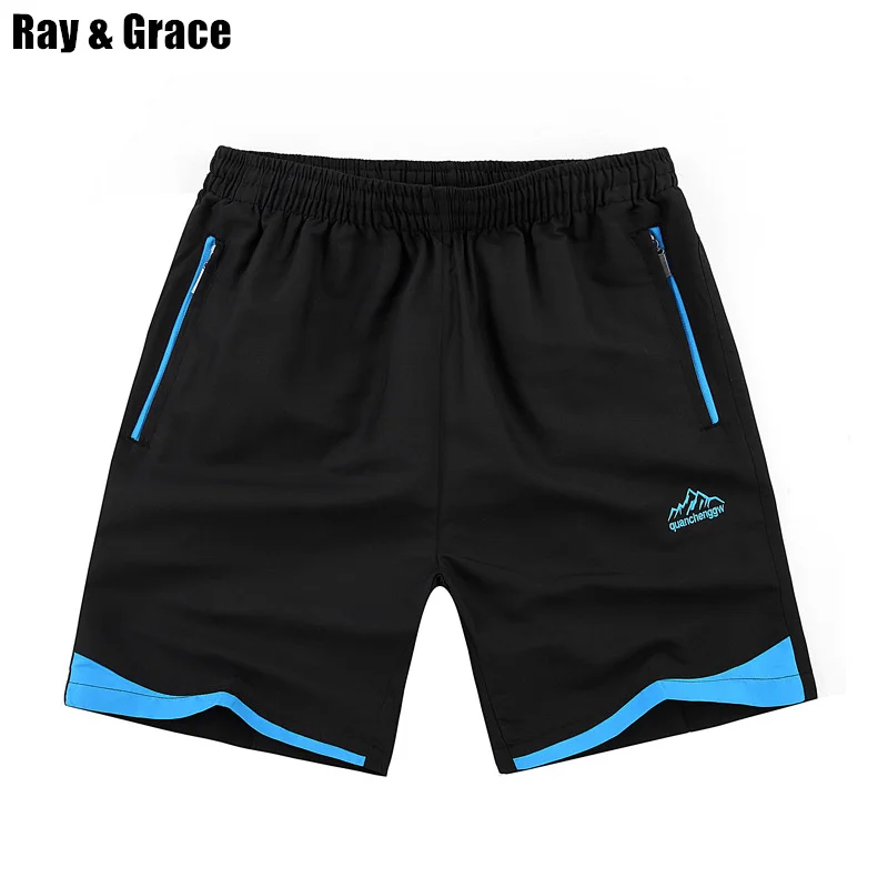 Фото RAY GRACE Men's Breathable Summer Climbing Sport Shorts Quick Dry Light Hiking Camping Trekking Outdoor Bottoms For Men Black | Спорт и