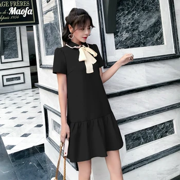 2018 Summer casual A-line Dress Women solid black red Short Sleeve O Neck Dress Casual Office Mini Elegant Dresses Vestidos
2018 Summer casual A-line Dress Women solid black red Short Sleeve O Neck Dress Casual Office Mini Elegant Dresses Vestidos