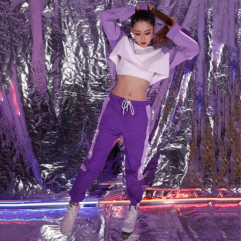 Hip Hop Dance Costumes Woman Purple Color Round Neck Club Party Outfits Performance Street Dancing Cheerleader Dancer Suit DT694
Hip Hop Dance Costumes Woman Purple Color Round Neck Club Party Outfits Performance Street Dancing Cheerleader Dancer Suit DT694