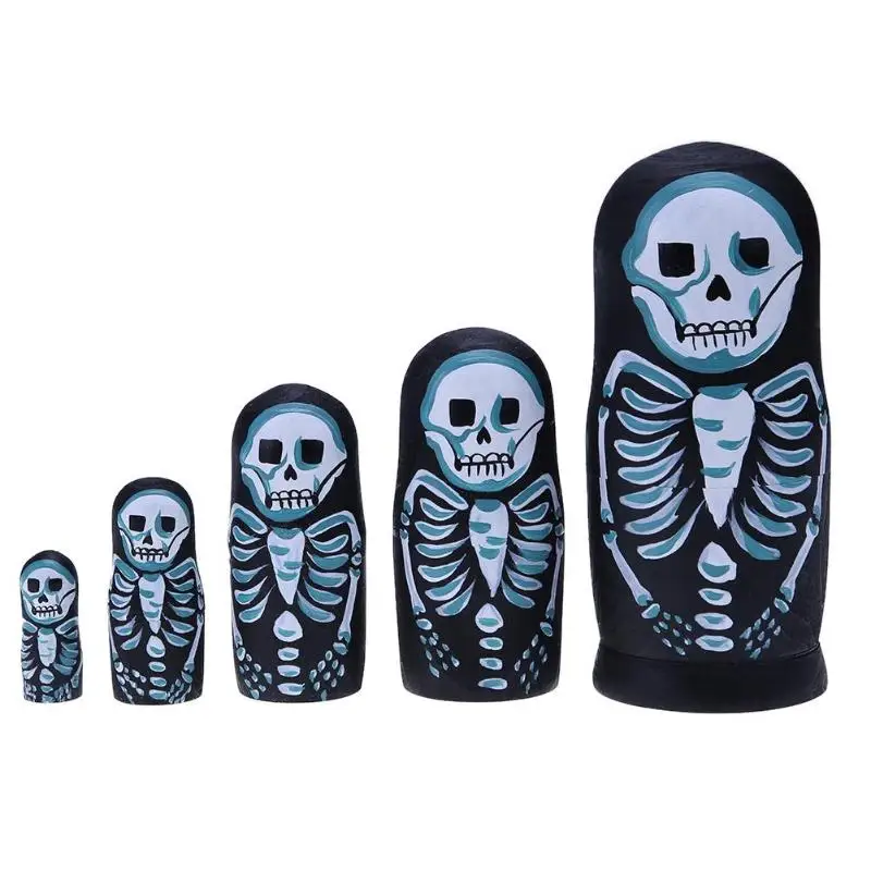 Russian Doll Handmade Souvenirs for Kids 5pcs Skull Basswood Matryoshka Dolls Handmade Russian Nesting Doll Toy Gift
Russian Doll Handmade Souvenirs for Kids 5pcs Skull Basswood Matryoshka Dolls Handmade Russian Nesting Doll Toy Gift