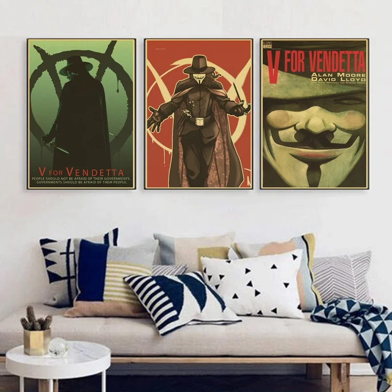 Stickers Home Decoration Wall Decals Vintage Posters V for Vendetta for Old Movie Retro Kraft Paper Painting Core
Stickers Home Decoration Wall Decals Vintage Posters V for Vendetta for Old Movie Retro Kraft Paper Painting Core