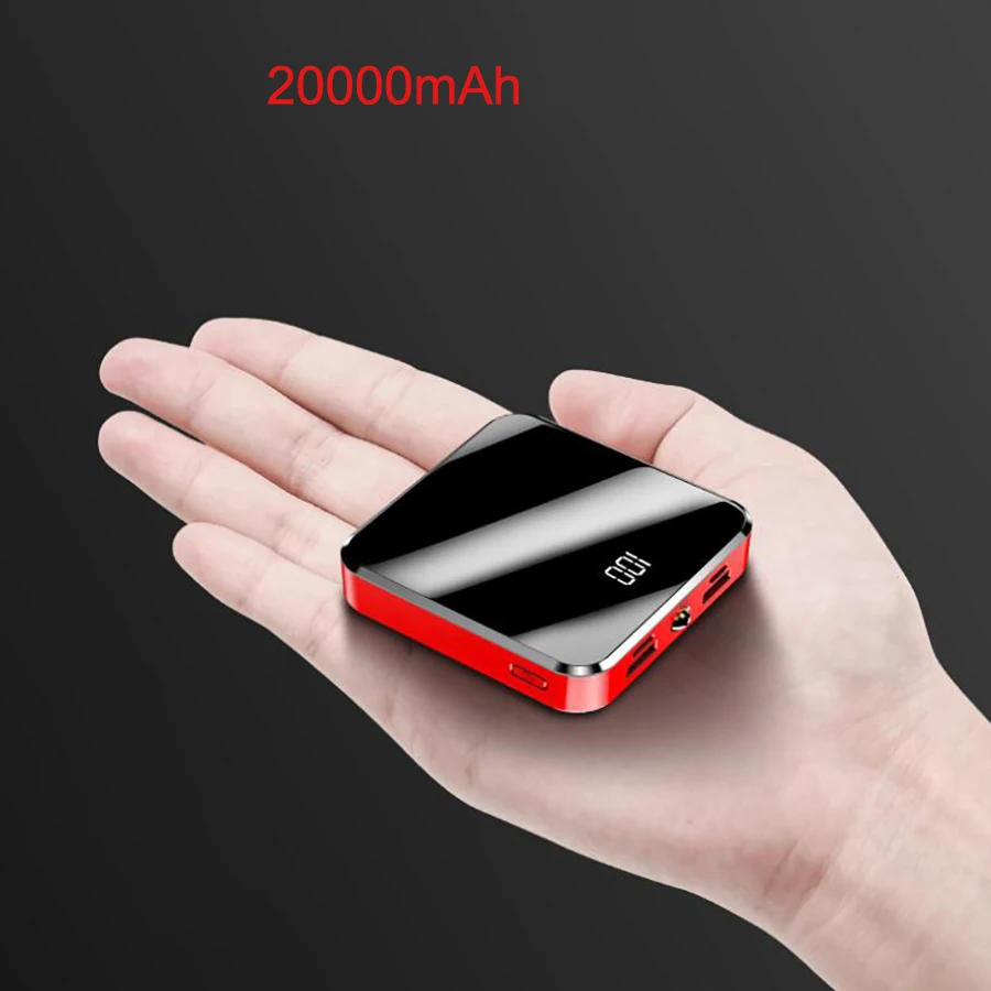 Mini Power Bank 20000mah Mirror Screen Portable Charger Poverbank External Battery Pack for iphone Samsung xiaomi phones
Mini Power Bank 20000mah Mirror Screen Portable Charger Poverbank External Battery Pack for iphone Samsung xiaomi phones