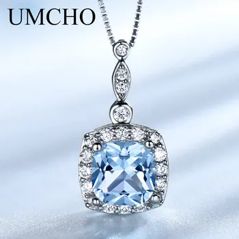 UMCHO Solid 925 Sterling Silver Necklaces Pendants for Women Gemstone Sky Blue Topaz Engagement Wedding mothers' Day Jewelry New
UMCHO Solid 925 Sterling Silver Necklaces Pendants for Women Gemstone Sky Blue Topaz Engagement Wedding mothers' Day Jewelry New