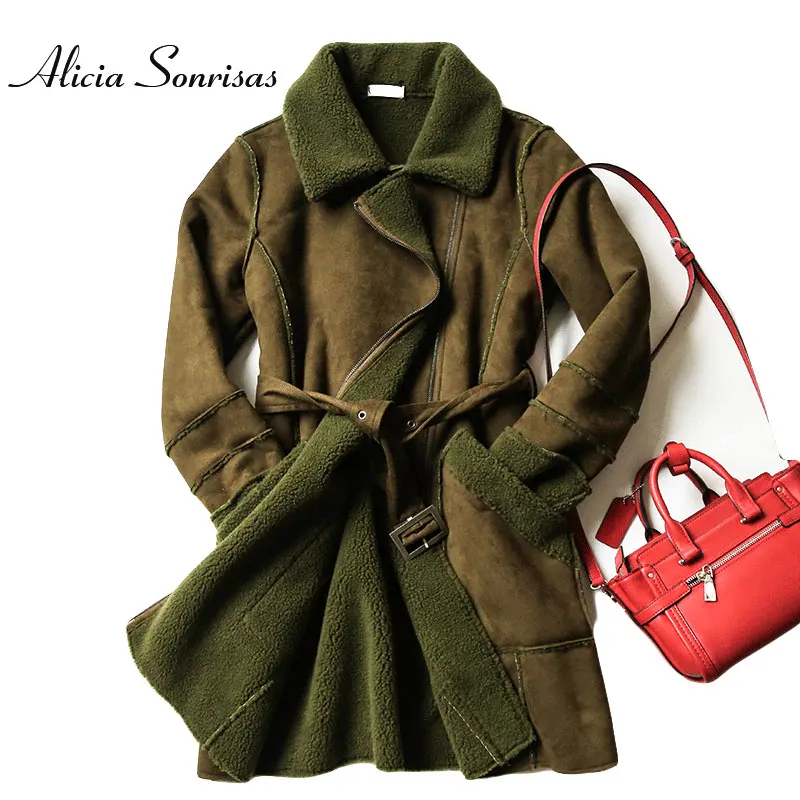 New 2018 Leather Jacket Women Winter Long Thicken Warm Suede Soft Lambswool Trench Coat Women Slim Cotton Coat 3 Colors CT3702
New 2018 Leather Jacket Women Winter Long Thicken Warm Suede Soft Lambswool Trench Coat Women Slim Cotton Coat 3 Colors CT3702