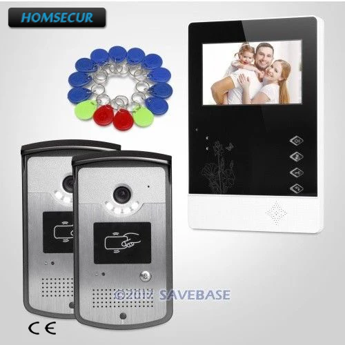 HOMSECUR 2v1 4.3inch Video Door Phone Intercom System With Real-time Outdoor Monitoring for Apartment
HOMSECUR 2v1 4.3inch Video Door Phone Intercom System With Real-time Outdoor Monitoring for Apartment