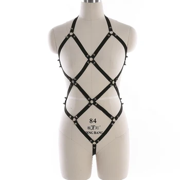 Full body suit Top Cage Bra Harness Lingerie Pantie Garter Belts Elastic Straps Punk Rivet Bondage Costume Harajuku Gothic Look
Full body suit Top Cage Bra Harness Lingerie Pantie Garter Belts Elastic Straps Punk Rivet Bondage Costume Harajuku Gothic Look
