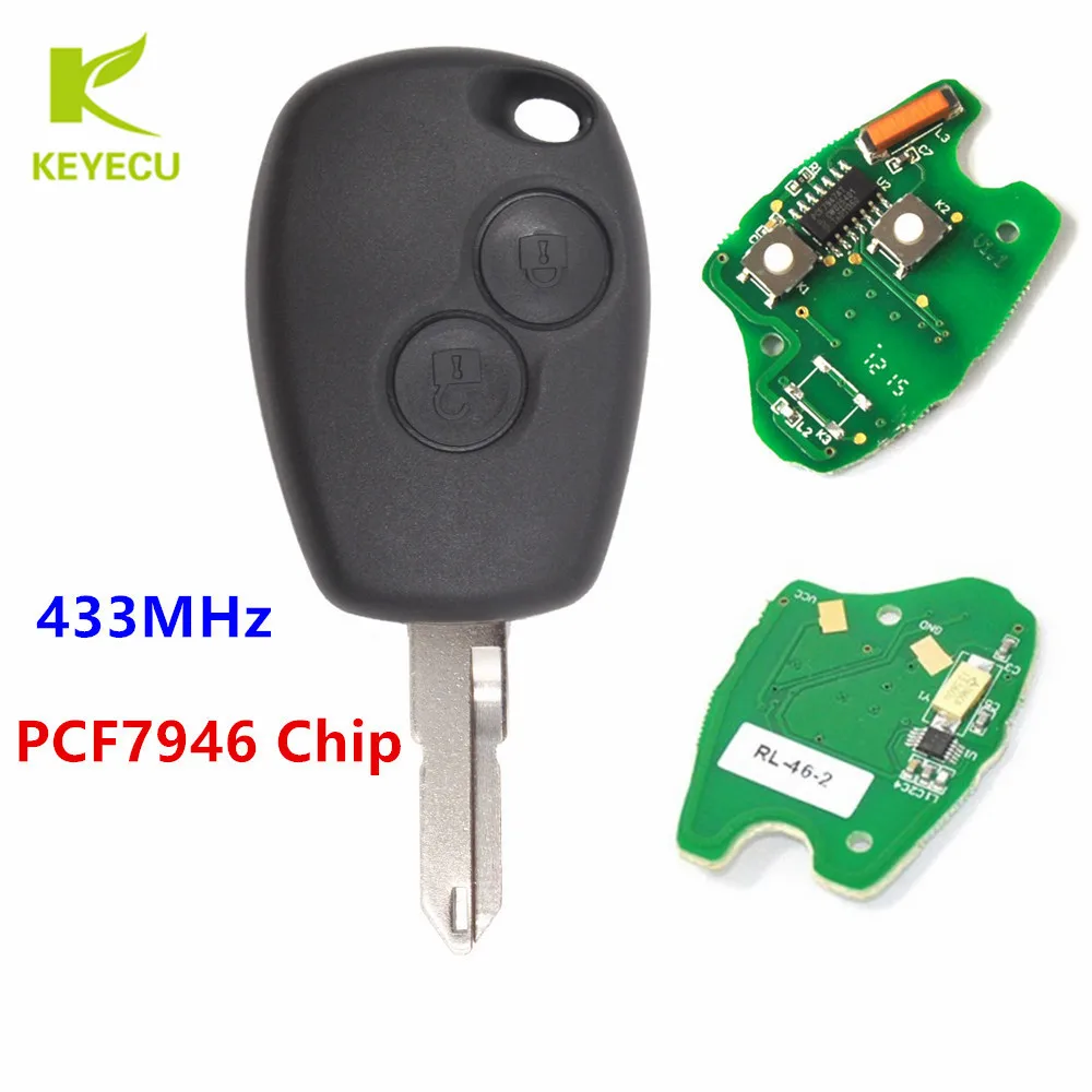 KEYECU Replacement Remote Car Key Fob 2 Button 433MHz PCF7946 for Renault Kangoo 2 Clio III Master Modus
KEYECU Replacement Remote Car Key Fob 2 Button 433MHz PCF7946 for Renault Kangoo 2 Clio III Master Modus
