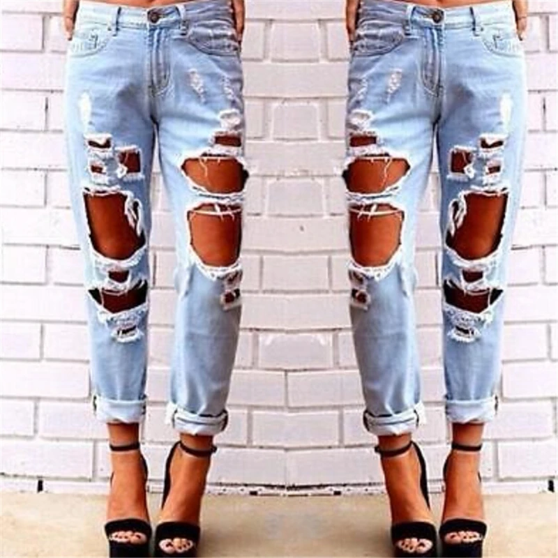 2018 Fashion Ladies Denim Jeans Womens Ripped Pants Distressed Slim Denim Pants Boyfriend Style Jeans New Hollow Out Trousers
2018 Fashion Ladies Denim Jeans Womens Ripped Pants Distressed Slim Denim Pants Boyfriend Style Jeans New Hollow Out Trousers
